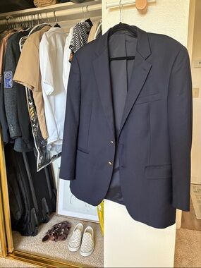 Lauren Ralph Lauren Men's Navy Two-Button Sport Coat